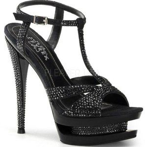 ISO! Fascinate-650 Pleaser Day & Night Platform High Heels US 7